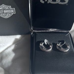 Harley Davidson hoop, earrings